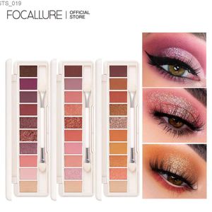 Eye Shadow FOCALLURE 10 Color Eyeshadow Palette Long Lasting Colorful Eye Shadows Pallet Glitter Highlighter Shimmer Eye Makeup Cosmetics