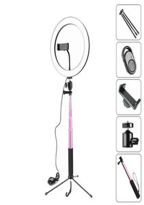 10 pollici 26CM dimmerabile LED Studio Camera Ring Light Po telefono lampada video luce con treppiedi Selfie Stick Ring Light Phone Holder6506591