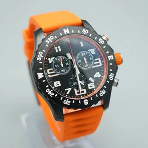 U1 TOP AAA BRETILIING LUXURIC MEN Watch Japan Super Quartz Endurance Pro Chronograph 48 mm Avenger Hurricane Orange Rubber 1884 Męskie zegarki Sapphire Na ręce