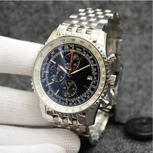 U1 Top-grade AAA Bretiling Orologio Men Movement Watch 44MM Stainless Steel Chronograph Navitimer Super Luminous Watches Montre De Luxe Sapphire Wristwatches