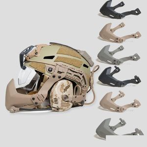 戦術的なヘルメットアクセサリーのための保護ギアFMAハーフシールマスク屋外ペイントボールアーミーエアソフト折りたたみ軍事