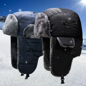 Cappello invernale Colbacco Trapper caldo soldato russo in pelliccia sintetica paraorecchie cappelli da sci adatto per uomo donna318y