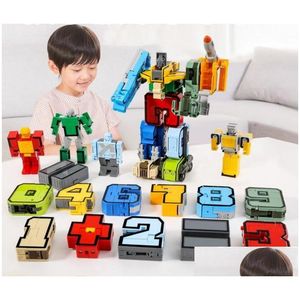 Modellbausätze Modellbausatz Transformator Spielzeug Actionfigur Zahlenblock Deformatierer Roboter 71043 Cartoon Tierspielzeug für Kinder Dro Dh8Dl