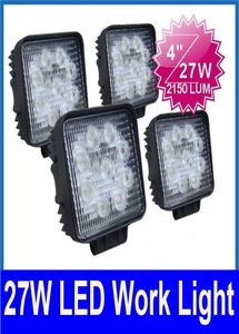 50PCS 4Quot 27W 9LED3WワーキングライトオフロードSUV ATV 4WD 4x4スポットフラッドビーム2150LM 932VジープトラックドライビングフォグランプHIG7083216