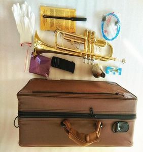 Brand new Professional LT18043 Bb Trumpet Instruments golden Carved Brass Musical Instrument Bb Trumpet 8618331