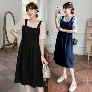 Dresses Pregnant Women Dress Summer Maternity New shortsleeved splicing Clothes for Pregnancy nursing Dress