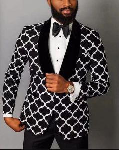 Abiti abitudini abiti in bianco e nero in bianco e nero per uomo rivestire uomo slim coot miglior maschio party formale formale blazer solo giacca