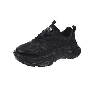 Par pappa skor enkel plattform chunky sneakers kil för kvinnor casual skor andas mesh sommarsport löpande sko lätt tenis feminino spets upp aa003