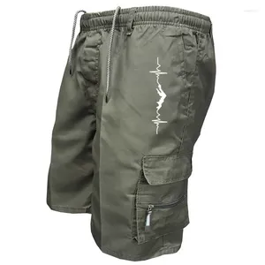 Herren-Shorts, Sommer, fünf Punkte, modisch, lässig, Trend, locker, bequem, mit mehreren Taschen, Cargohose, Sport, Outdoor-Shorts