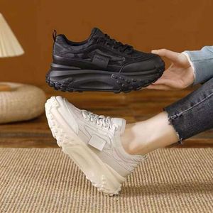 Thick Casual Breathable New Spring/summer Sole Dad 2024 Womens Fashion Low Top Tall Little White Shoes 13