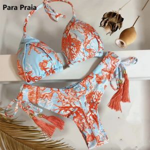Swimwear Para Praia 11 Colors Summer Micro Bikini Mini Swimsuit 2023 Halter Bathing Suit Brazilian Thong Bikini Set Push Up Biquini