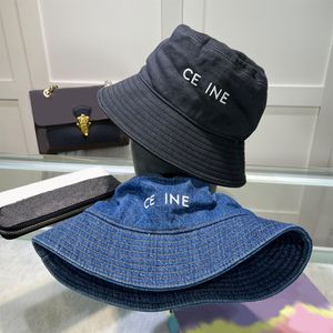 Fashion Bucket Hat Designer Womens Caps Washed Denim Brim Hats Baseball Cap Letters Design Dreatble Flat Cap för Mens Blandning Casquette