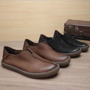 Casual 624 Herrenschuhe, die echte Slacker -Leder weiche TPR -Soles Oberflächenbohnen im Freien Campingstiefel Turnschuhe 380 166 5 32936 52499 2499 Gehen