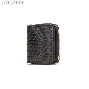 Money Clips Retro Fashion Solid Color Womens New Wallet Portable Cowhide Material Business Pending Mini Wallet Card Bag L240306