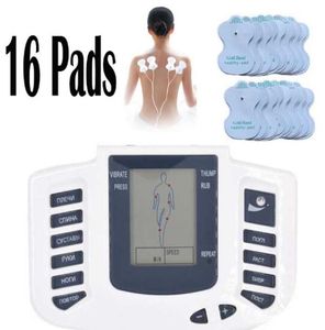 Estimulador elétrico corpo inteiro relaxar terapia muscular massageador massagem pulso dezenas acupuntura máquina de cuidados de saúde 16 pads1910117