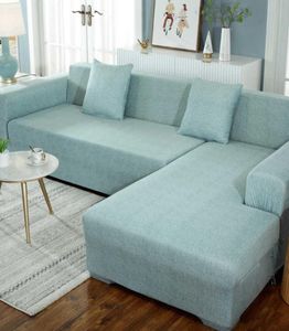 Elastisk soffa chais täcker lounge för vardagsrummet moderna sektionshörn soffa l form fåtölj möbler dekoritiv slipcover 215741358