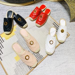 Chinelos de luxo femininos slides espadrille designer sandálias planas moda chinelo palha tecido sapatos casuais dois g fivela slide sandália sapatos de pescador mocassins acolchoados