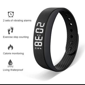 Relógio inteligente pulseira esportiva pulseira inteligente com despertador vibratório correndo passo contagem pulseira para estudante masculino e feminino 240304