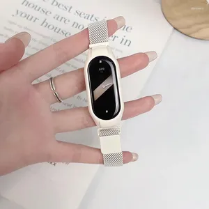 Uhrenarmbänder Milanese Loop Strap für Mi Band 8-NFC Sportarmband Miband8 Smartwatch Ersatzarmband auf Xiaomi Smart 8 Zubehör