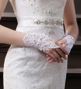 Factory direct bride wedding lace hook beaded gloves short foreign trade8717405