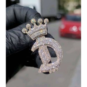 Anpassad guldhänge VVS Moissanite Hip Hop Sterling Sier Jewelry Iced Out Men Custom Pendant Tillverkare