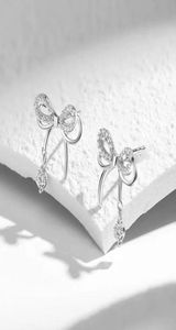 Stud 925 Silver Butterfly Dream Stud Earrings Women039s Small Simple Bow Knot Earrings for Friends and Girlfriends Holiday G 224581806