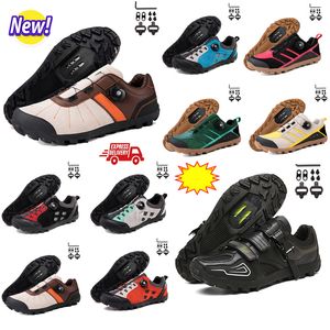 Ciclismo Footwsear Homens Velocidade Bicicleta de Estrada Tênis Flat Carbon Ciclismo Sapatos MTB Chuteiras Mulheres Mountain Bicysacle Sapatos SPD Pedais Corrida Biking Footwar GAI