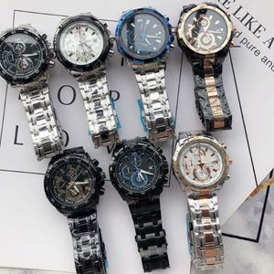 EFR539 Quartz Man Watch 44mm 316L Stainless Steel Band 50m Waterproof for Christmas New Year Birthday Gift X003220c