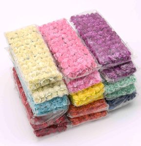 864PCS6 Packungen 15cm Mini Papier Rose Künstliche Blumen Hände für Hochzeitsdekoration Scrapbooking Kleiner gefälschter Blumenstrauß Q08269775485