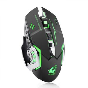 Darmowe myszy Wolf X8 Silent Wireless Mouse 2,4 GHz 24000dpi optyczne myszy do domu biurowego za pomocą PC Laptop Gamer z Dropshipping Box Detali