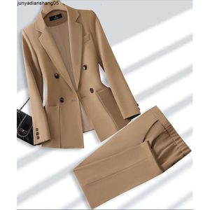 Womens Two Piece Pants Tracksuit Fashion Ladies Pant Suit Formal Women Office Business Work Wear Blazer and Trouser Set with