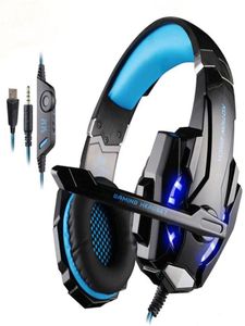 G9000 KOTION Varje Game Gaming -headset PS4 -spelkonsol hörlurar med mikrofonmikrofon för PC -bärbar dator PlayStation 4 PS4 GAM7772149