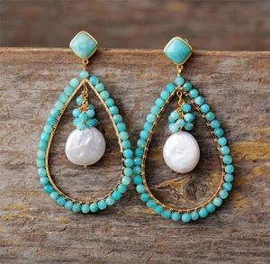 Stud Hyperbole Teardrop Ohrringe Bold Fashion ite Stones Pearl Stud Earring Teengirls TOP Jewelry Bijoux Whole 2211084566932