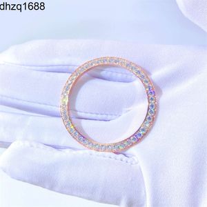 Relógios personalizados caso diamante congelado moda luxo bling dial moldura banda vvs moissanite relógio moldura