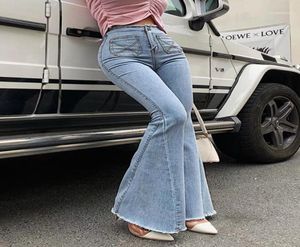 Women039s Jeans Sky Blue High Waisted Elastic Sexy Skinny Fashingable and Buersatile Long Slim Flared Pants Splicing Cut17974544
