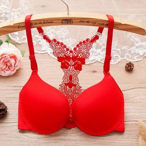 Bras The Anterior Y Type Beauty Come Back Sexy Bra Lace Gather Smooth Thin Girl Underwear Under Thick Top Women Women's