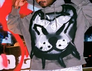 Men039s Hoodies Sweatshirts Cartoon Dog Head Print Graffiti Loose Casual Fleece For Men and Women8000780