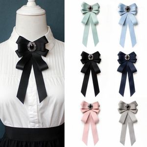 Neck Ties Cravat Female White Shirt Pin Brooch Dress Bow Tie Professional Wear Pins Necktie School Uniform Ribbon Bowtie Accessori262a