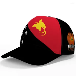 Boll Caps Papua Guinea Baseball Free Custom Name Number Team Logo PG Niugini Hats Png Country Travel Guinean Nation Flag Headgear