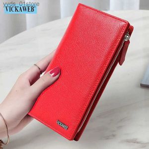 Money Clips Free Gift 2022 New Fashion Womens Leather Wallet Magnetic Closure Coin wallet Long Card Holder Ladies Money Bag Female Clutch L240306