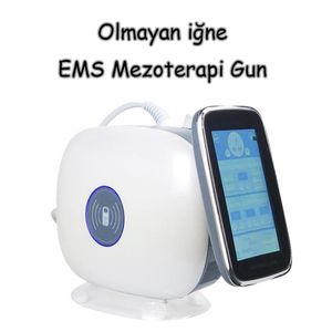 EMS Microneedle RF Machine No Needle Meso Mesoterapi Gun Face Lyft Water Anti Aging Salon Beauty Device415