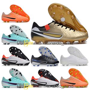 هدية حقيبة رجالي منخفضة الكاحل لكرة القدم أحذية Tiempo Legend 10 أكاديمية FG Firm Ground Cleats Tiempo X Ag Neymar ACC Soccer Shoes Top Outdoor Trainers Botas de Futbol