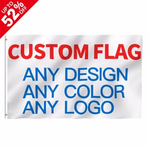 Custom Printed Flag Company Advertising Sport Outdoor Banners Brass Grommets Promotion Decoration Any Size 240301