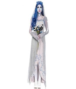 Sukienki swobodne sukienki Kobieta Księżniczka Cosplay Style impreza diabel Corpse Bride Costume Halloween Kobiety Straszne ubrania wampirów Witch5417969