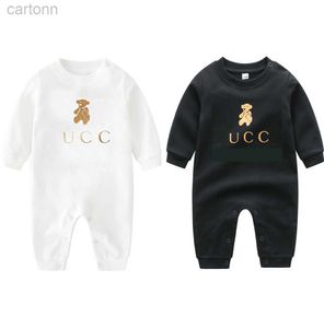 Footies Newborn Infant Rompers Baby Boy Clothes Cotton Spring Autumn Baby Boys Girls Long Sleeve Rompers Infant Cotton Jumpsuits 240306