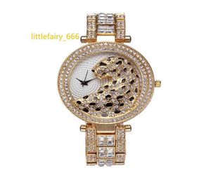 Luxus Designer Schmuck Frauen Diamant Leopard Uhr Gold Armband Armbanduhren Luxus Uhr schöne lässige neue weibliche Uhr303Z6649041