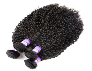 9A Capelli vergini ricci crespi mongoli 3/4 pacchi Capelli Remy Ricci crespi Tesse Tessuto capelli umani non trattati Colore naturale 1028 inc4494119