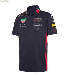 3T7V Erkek Polos F1 Takım Sürümü Araba Fan Racing Suit Erkek ve Kadınlar Yaz Kırmızı Şortlu Tshirt Araba Fan Araba Hızlı Dereceli Giysiler Tulumları Polo Customizat Customizabl