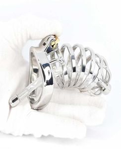 sex toy massager Male Belt Device Stainless Massager Steel Cock Cage Penis Ring Lock with Urethral Catheter Spiked Sex Toys For Men3052036