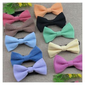 Papillon Solido Bambini Bowtie Baby Bow Tie15 Colori Regolare La Fibbia Bambino Bowknot Cravatta Cravatta Professionale Per Il Regalo Di Natale Drop Dhjgy